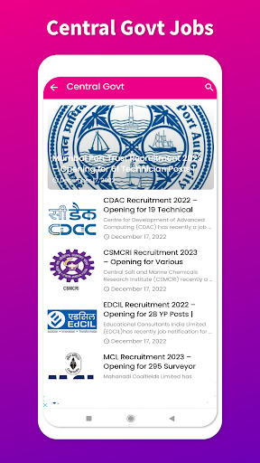 Telangana Jobs Alerts Screen 2