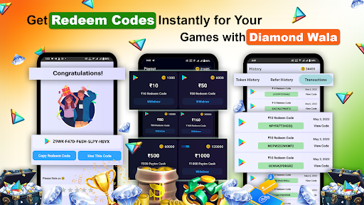 Android application Diamond Wala - Get Redeem Code screenshort