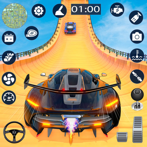 Mega Ramp Car Jump Racing Sim logo