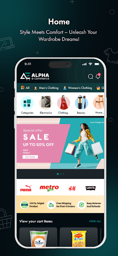 Android application Alpha E-commerce screenshort