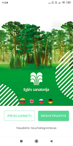 Android application Eglės sanatorija screenshort