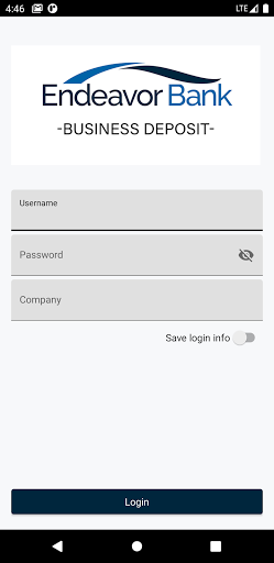 Android application Endeavor Bank Business Deposit screenshort