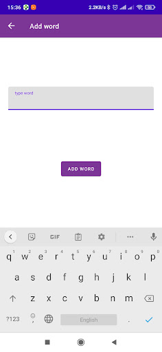Voice spelling dictation Screen 3