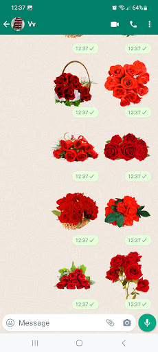 WASticker - Love flowers Screen 2