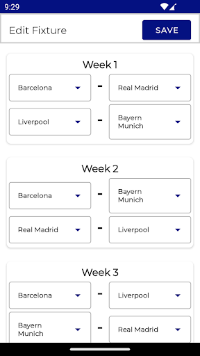 Screenshot of Fixture & Points Table Maker