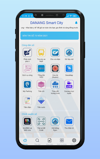 Android application Danang Smart City screenshort