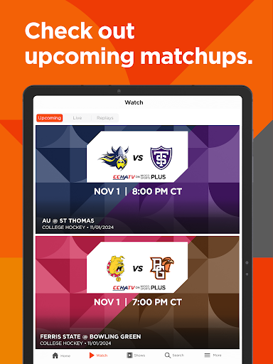 Screenshot of Midco Sports Plus