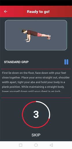 Android application Perfect chest workout screenshort