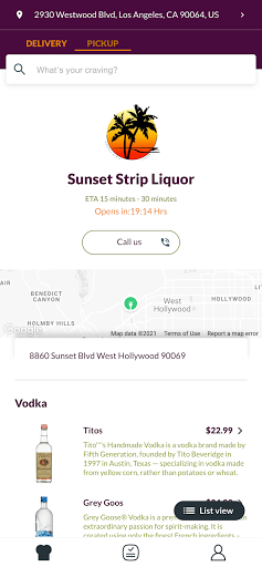 Android application Sunset Strip Liquor screenshort