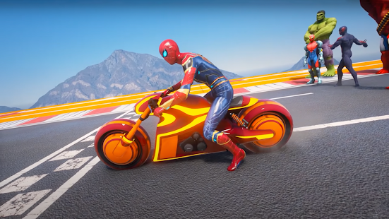 Superhero Tricky Bike Racing 1.5 screenshots 8