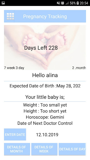 Day by Day Pregnancy Tracker Screen 2