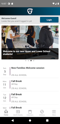 Android application Zurich International School screenshort