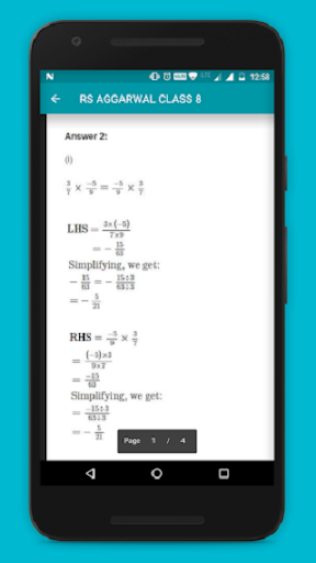 RS Aggarwal Maths Class 9 Screen 3