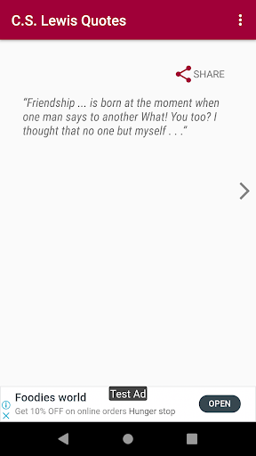 Android application C.S. Lewis Quotes screenshort