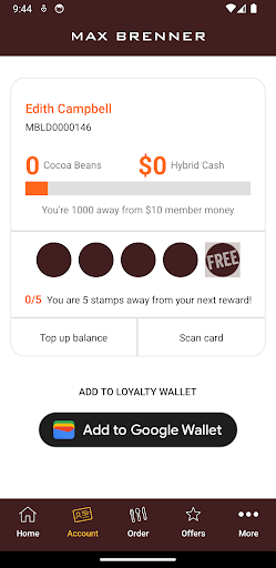 Max Brenner Loyalty Screen 2