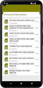 Captura 2 PUK SIM CODE UNLOCK GUIDE android