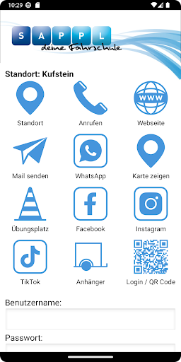 Android application Fahrschule Sappl screenshort