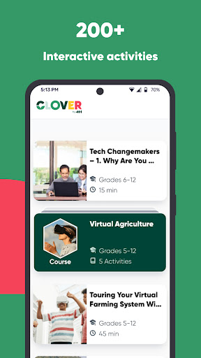 Android application CLOVER by 4-H screenshort