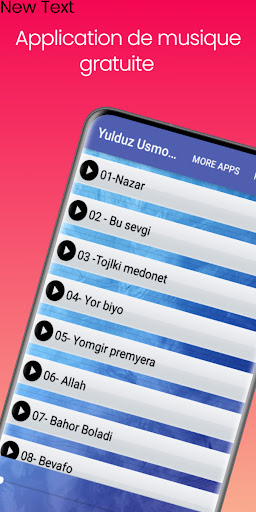 Android application Yulduz Usmonova Qo shiqlari screenshort