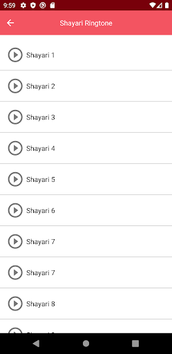 Android application Shayari Ringtones screenshort