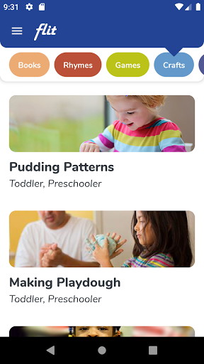 Flit, A Family Literacy App Screen 2