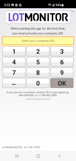 Android application LOT MONITOR by TEZ screenshort