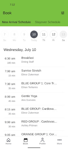 PLC Schedule Screen 2
