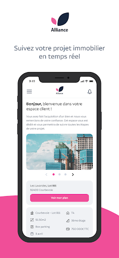 Android application ALLIANCE ESPACE VEFA screenshort