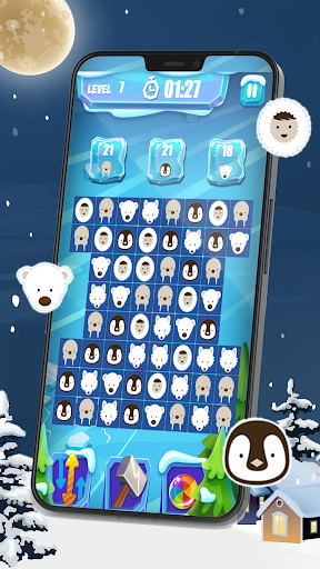Android application Winter Animal Match screenshort