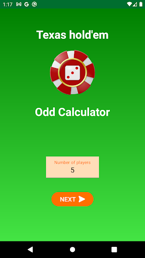 Android application Poker Odds screenshort