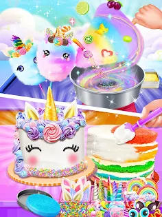 Unicorn Cake Rainbow Food Chef - Screenshot 2