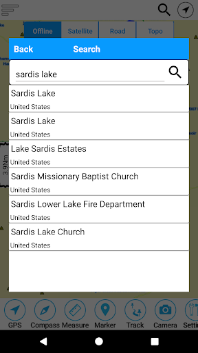 Sardis Lake Oklahoma GPS Chart Screen 2