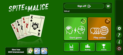Spite & Malice Screen 2