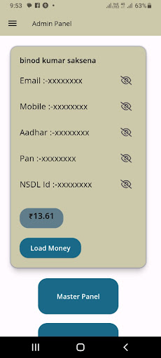 Android application easy recharge screenshort