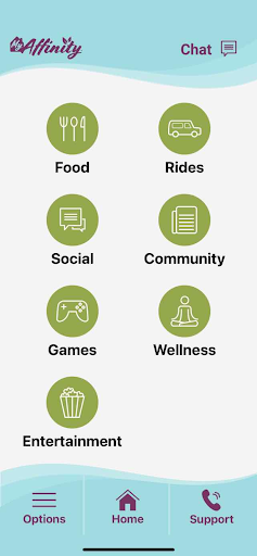 Android application MyAffinity screenshort