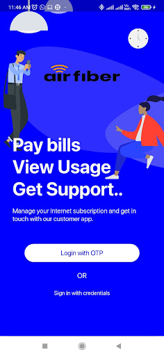 Android application Airfiber Customer APP screenshort