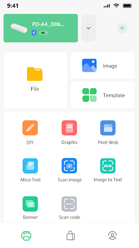 Android application PrintGo screenshort