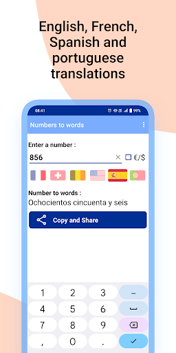 Numbers to words Screen 2