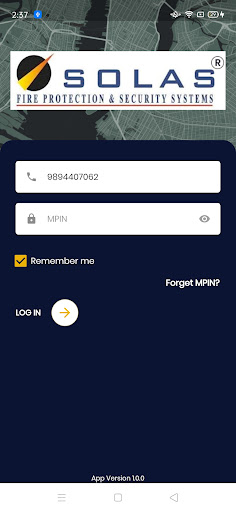 Android application Solas-Geotrack screenshort