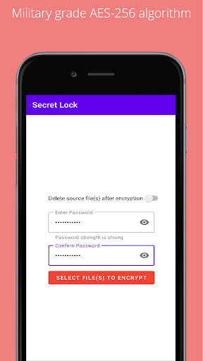 Secret Lock - File Encryption Screen 2