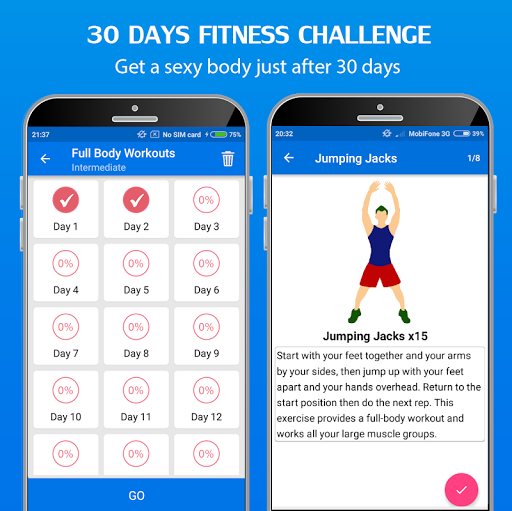 30 Day Home Workouts Screen 3