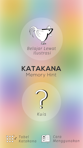 Android application Katakana Memory Hint [Indonesi screenshort
