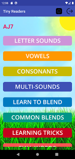 Android application Tiny Readers screenshort