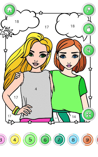 Girls Coloring Book - Color by Number for Girls  Screenshots 9