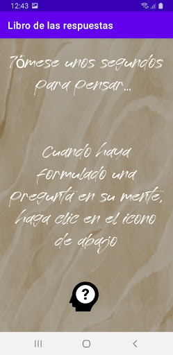 Android application Book of the Answers screenshort