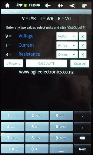 Ohms Law Calculator Screen 3