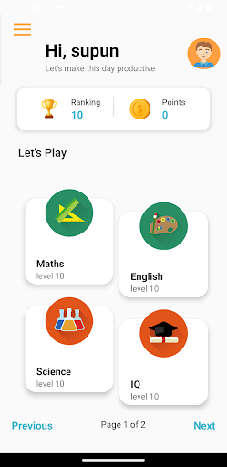 Android application Quiz App screenshort