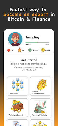 Android application Yzer: Learn Bitcoin & Finance screenshort
