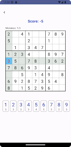 Sudoku Screen 3