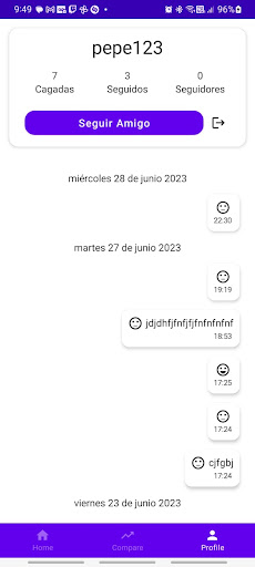 Registro para cagar Screen 2